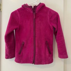 Lands End “The Softest Fleece” Pink Zip-Up Hoodie